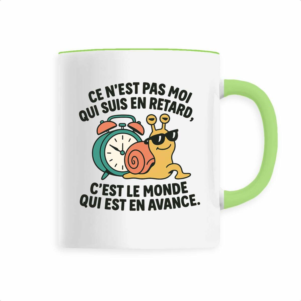 Mug céramique escargot en retard - face_0
