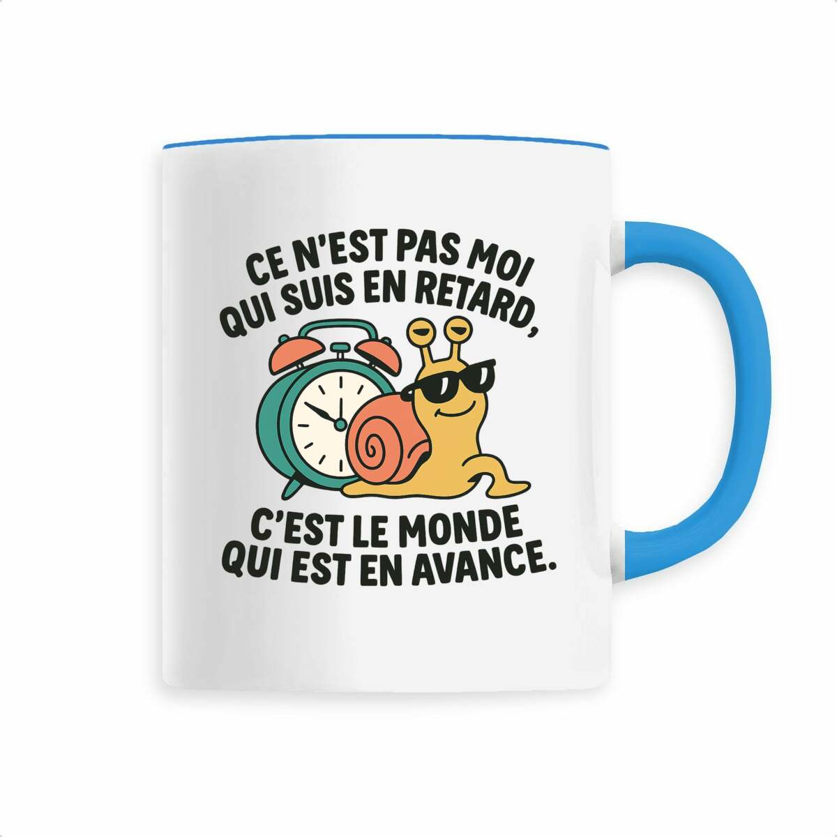 Mug céramique escargot en retard - face_1