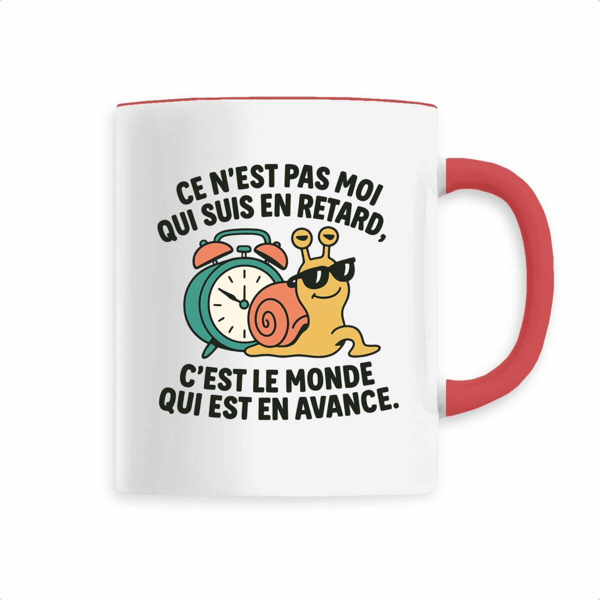 Mug céramique escargot en retard - face_2