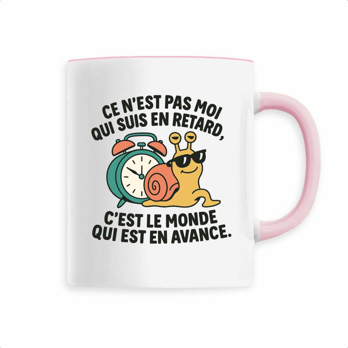 Mug céramique escargot en retard - face_3