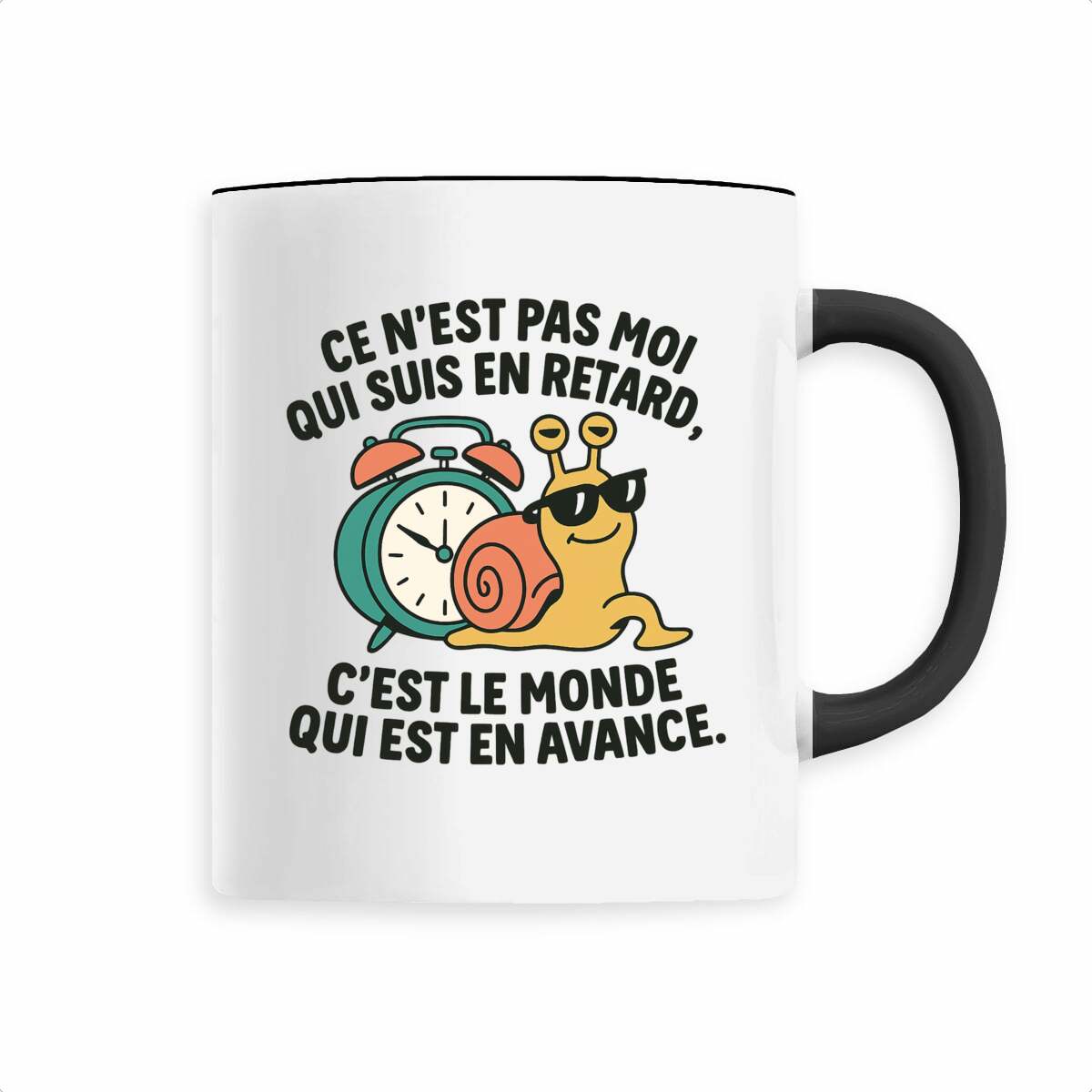 Mug céramique escargot en retard - face_4