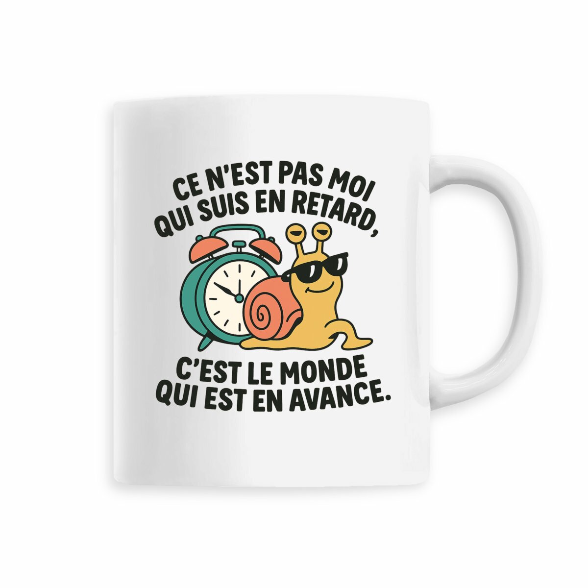 Mug céramique escargot en retard - face_5