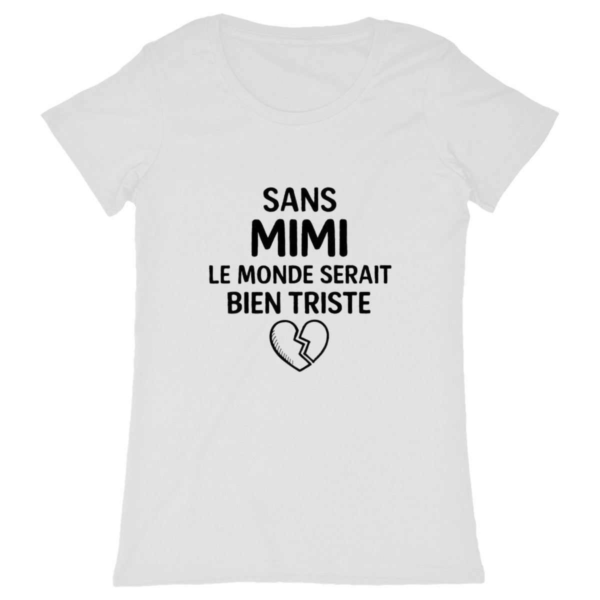 T-Shirt Femme Sans Mimi - face_blanc