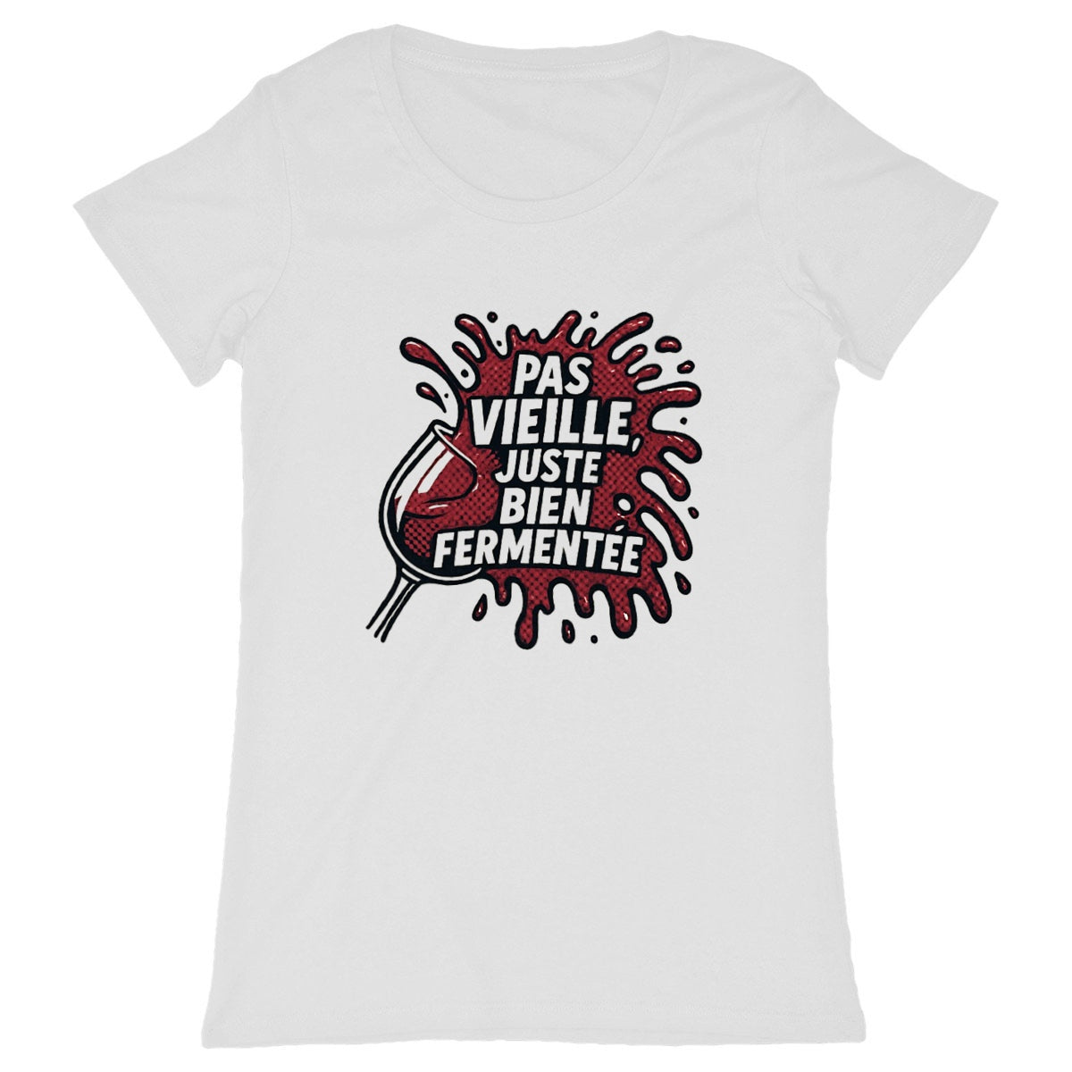 T-shirt Femme Bien Fermentée - face_blanc
