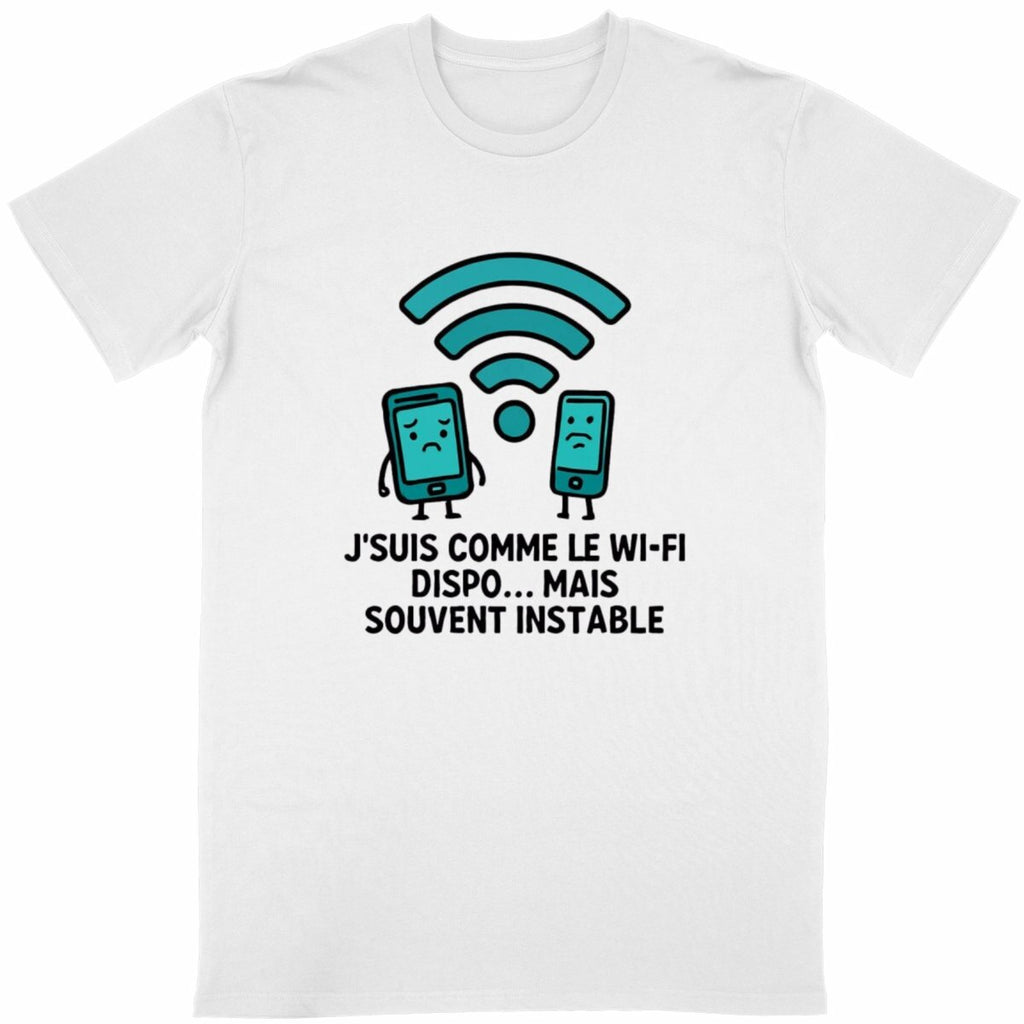 T-Shirt Wifi Instable - face_blanc