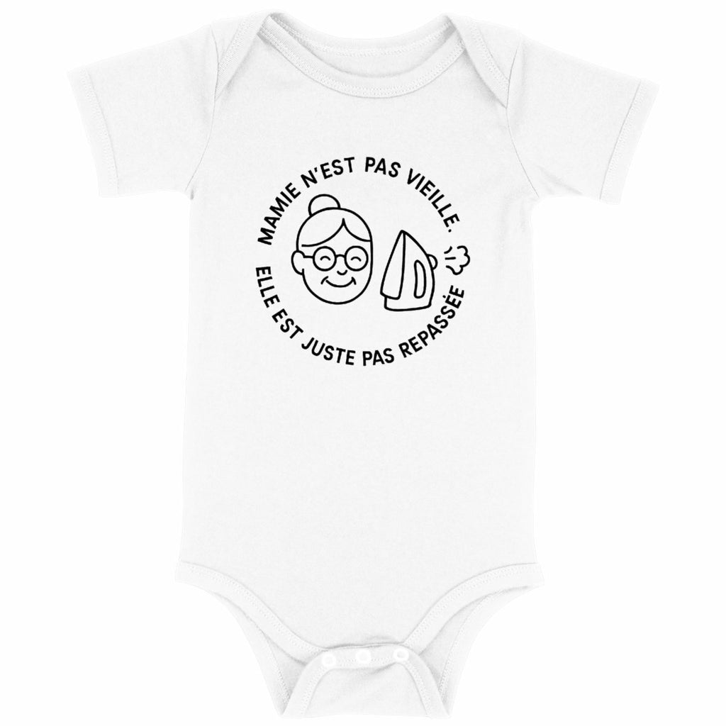 Body bébé Mamie Repassé - face_blanc