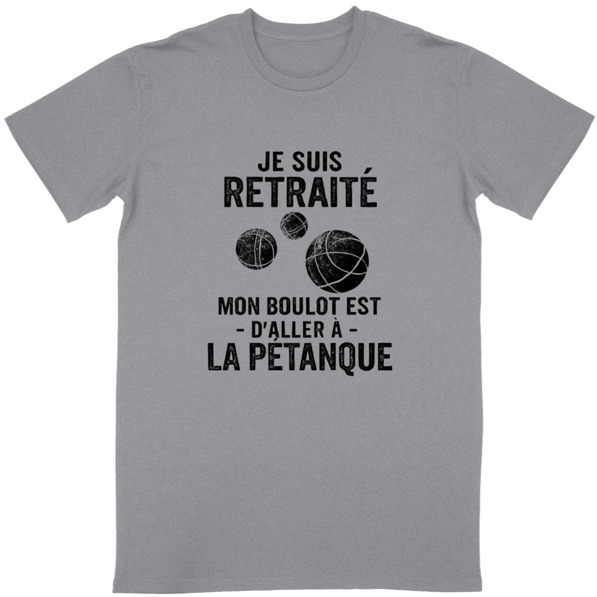 T-Shirt Retraite Pétanque - face_gris