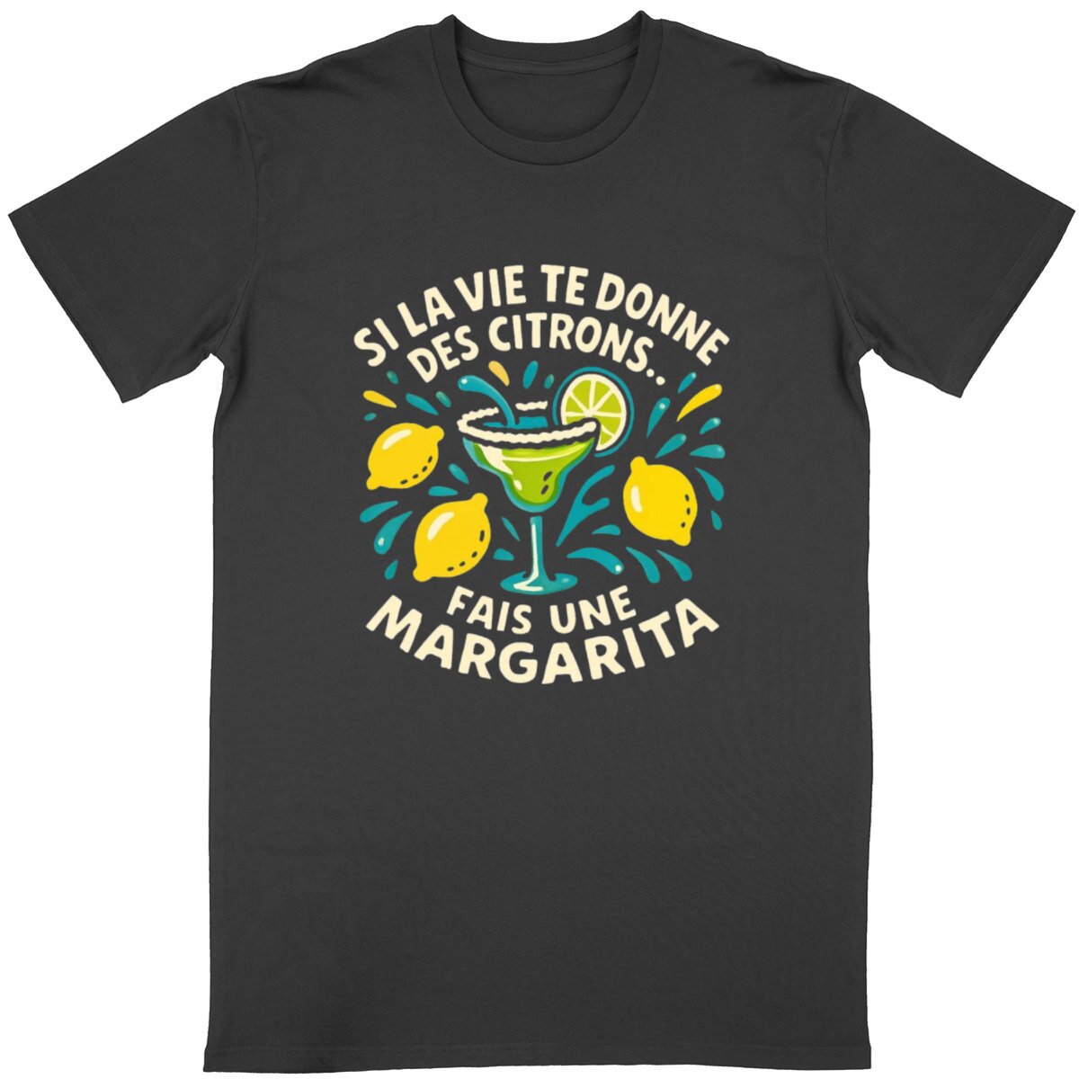 T-Shirt Margarita - face_noir
