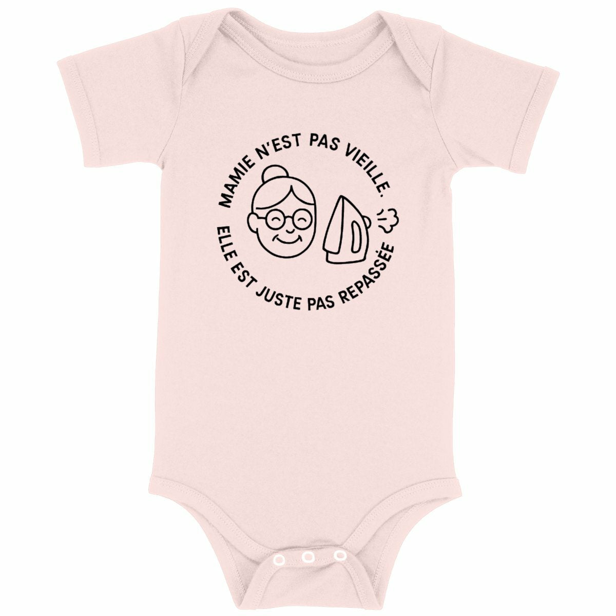 Body bébé Mamie Repassé - face_rose